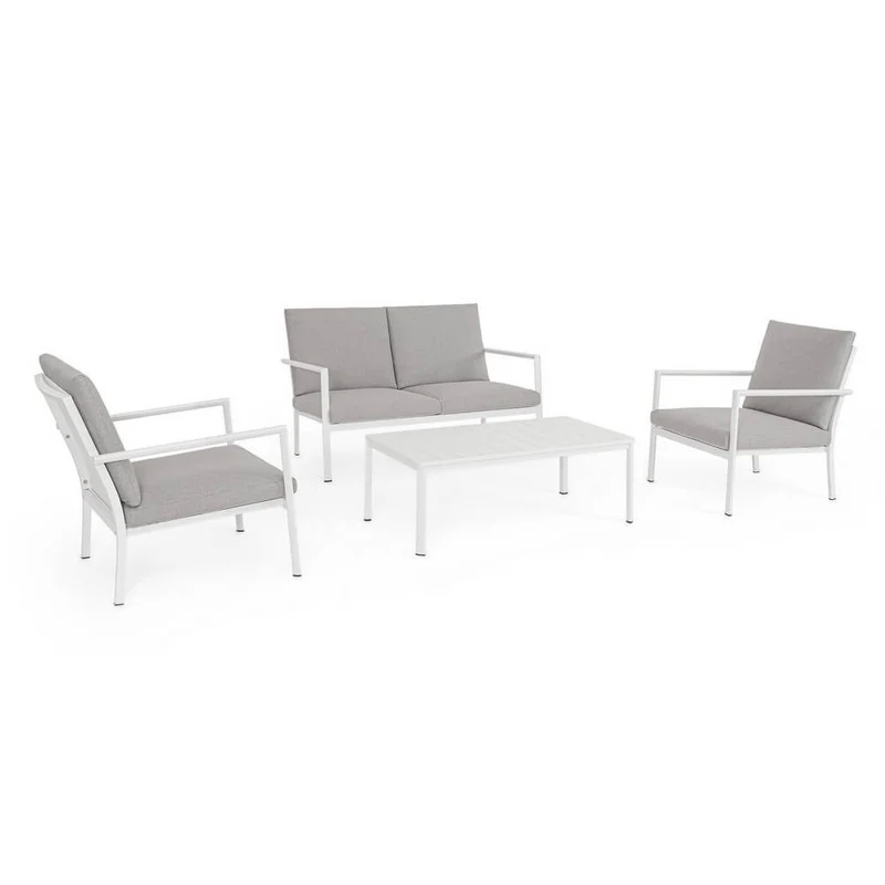 Set da 4 Salotto da Giardino in Alluminio con Cuscini - FYRON