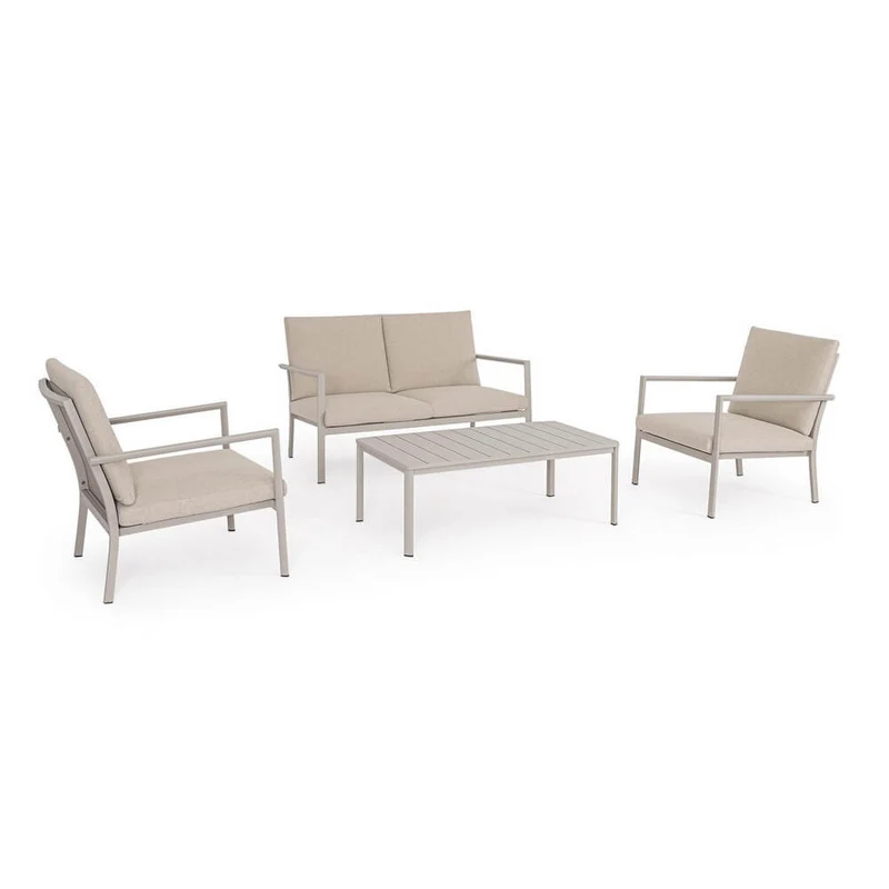 Set da 4 Salotto da Giardino in Alluminio con Cuscini - ARKEMIS