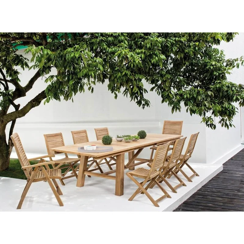Tavolo da Giardino Allungabile in Legno Teak 220-300x100 cm - CHARMING