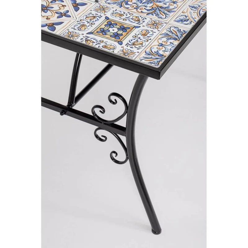Tavolo da Giardino Rettangolare con Piano in Ceramica a Mosaico - GREEK