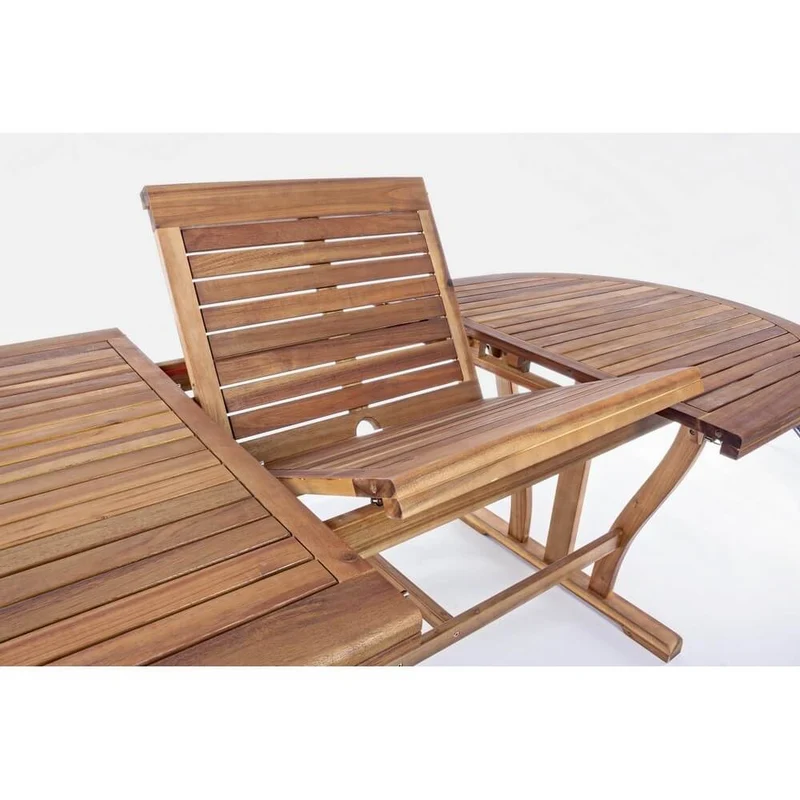 Tavolo da Giardino Ovale Allungabile in Legno di Acacia 180-240 cm - SERENITY