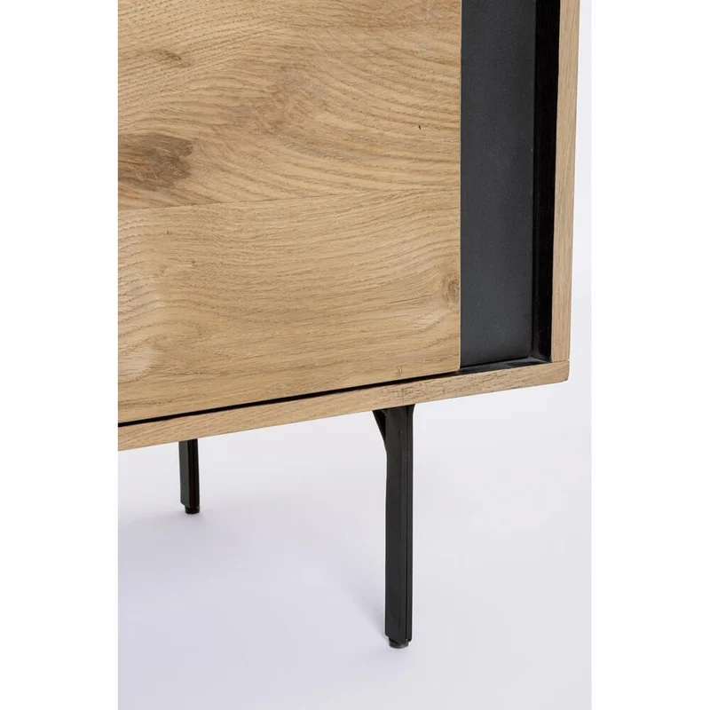 Credenza in Rovere con 3 Ante 3 Cassetti e Gambe in Acciaio - WHITECAFÉ
