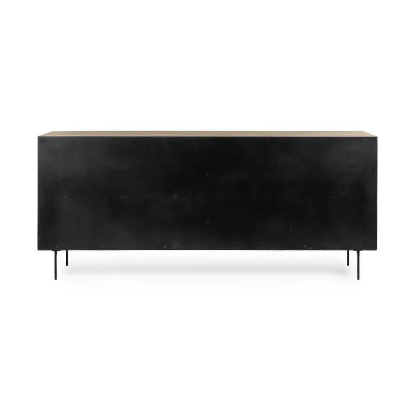 Credenza in Rovere con 3 Ante 3 Cassetti e Gambe in Acciaio - WHITECAFÉ