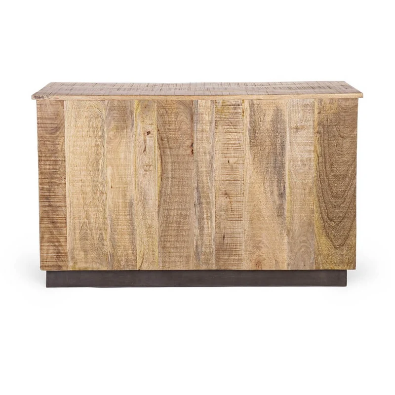 Credenza in Legno di Mango con 2 Ante e 7 Cassetti Stile Industrial Vintage - THEODORE