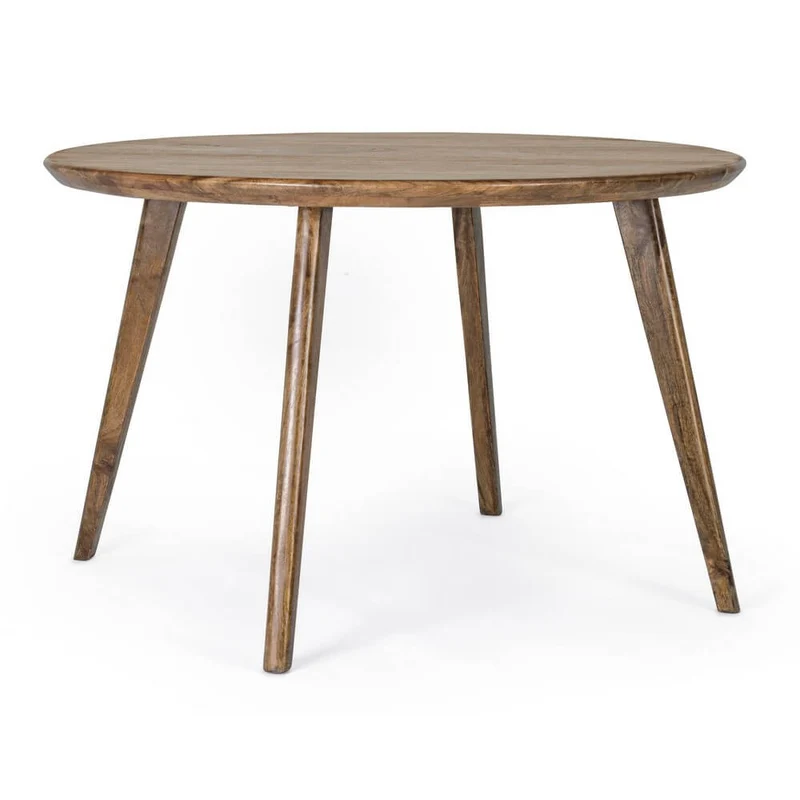 Tavolo da Pranzo Rotondo in Legno di Mango Diametro 120 cm - JAXON