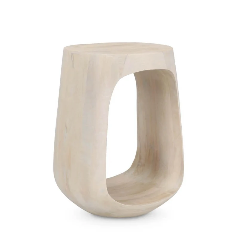 Tavolino in Legno di Mango Massello con Apertura Scultorea - ELIJAH