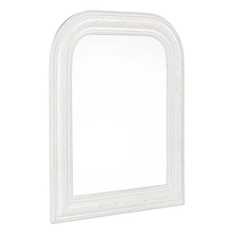 Specchio da Parete con Cornice Bianca Anticata 50x60 cm - HALL