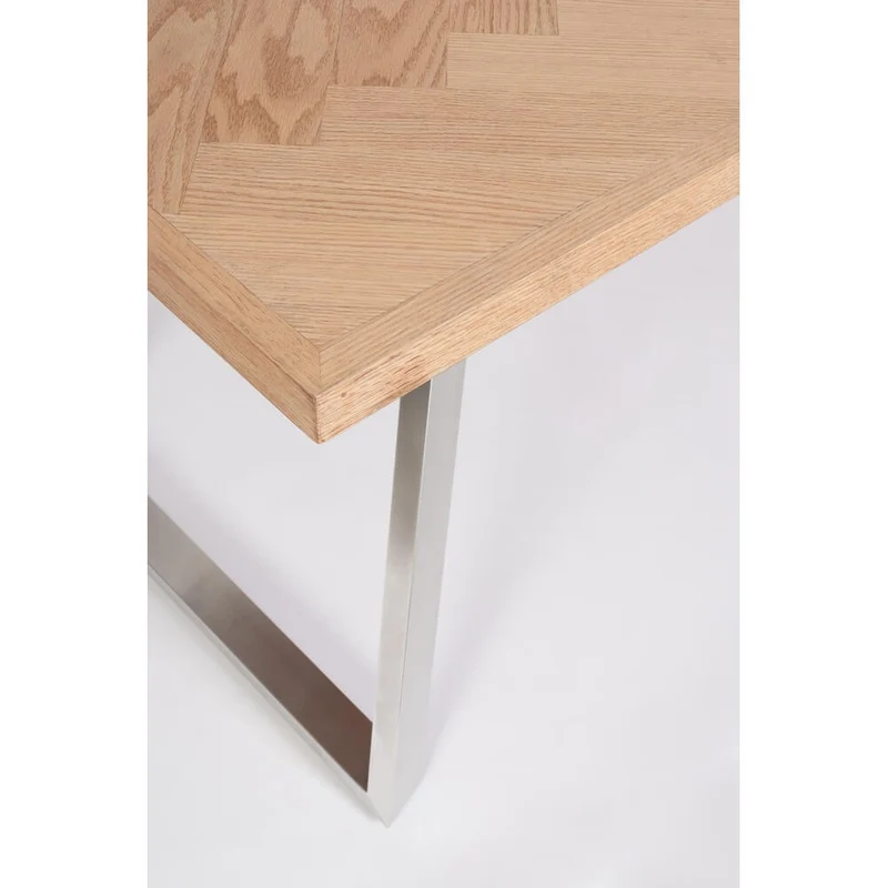 Tavolo da Pranzo Piano in Legno e Gambe in Acciaio 180x90 - GRIFFIN
