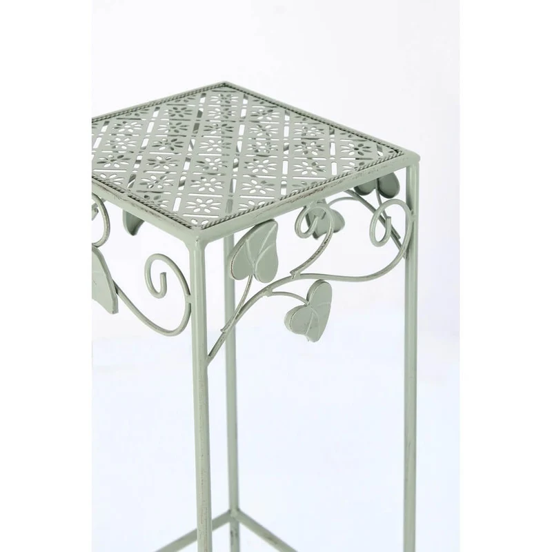 Set di 2 Set da 3 Porta Fiore in Acciaio con Decori Foglie - GIANNA