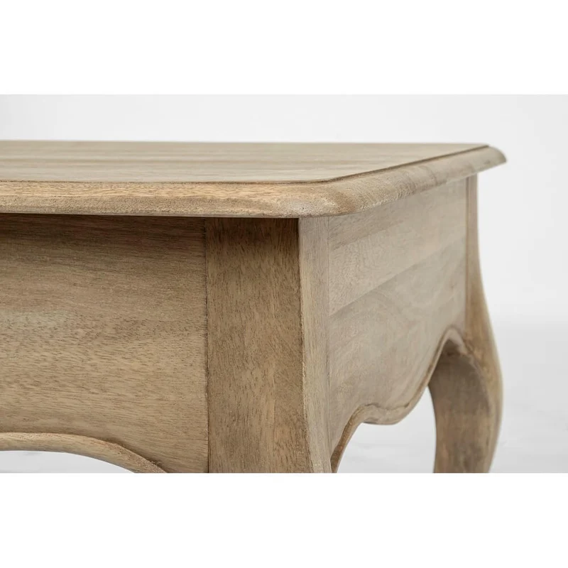 Tavolino da Salotto in Legno di Mango con 1 Cassetto Stile Classico - DOMINIQUE