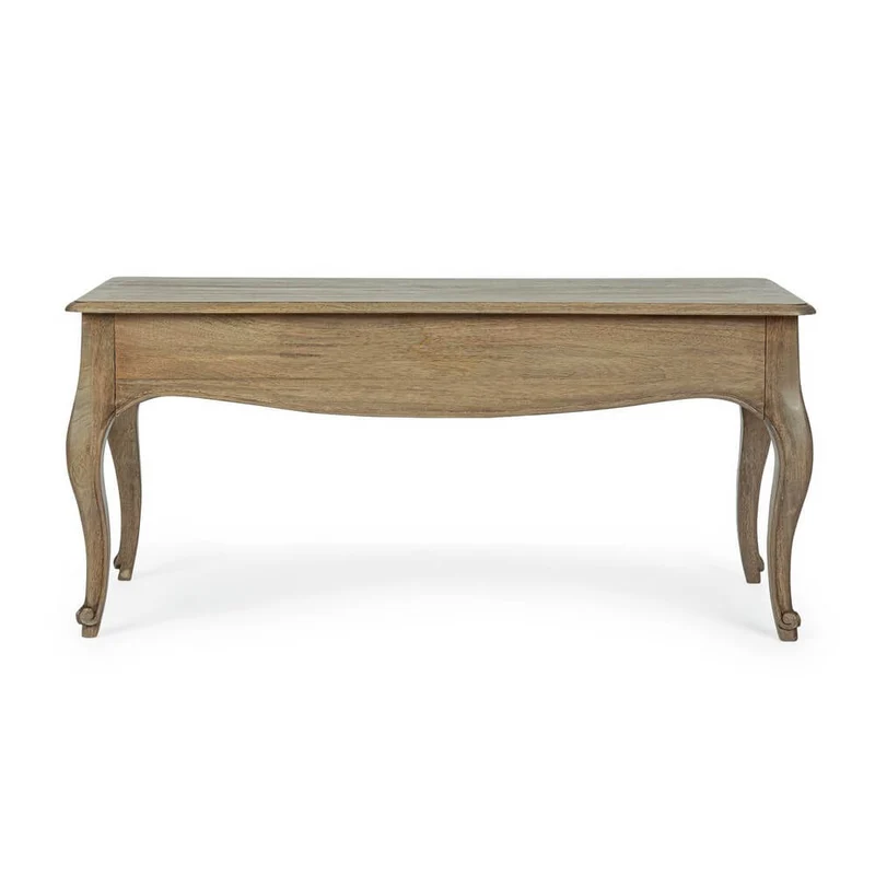 Tavolino da Salotto in Legno di Mango con 1 Cassetto Stile Classico - DOMINIQUE