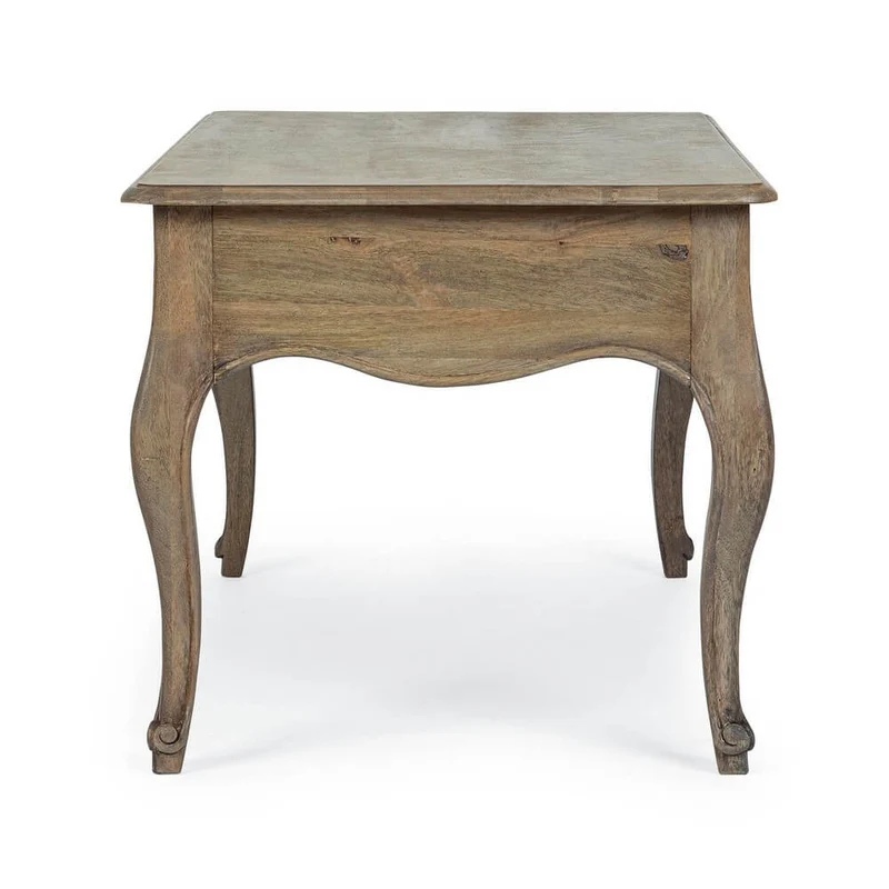 Tavolino da Salotto in Legno di Mango con 1 Cassetto Stile Classico - DOMINIQUE