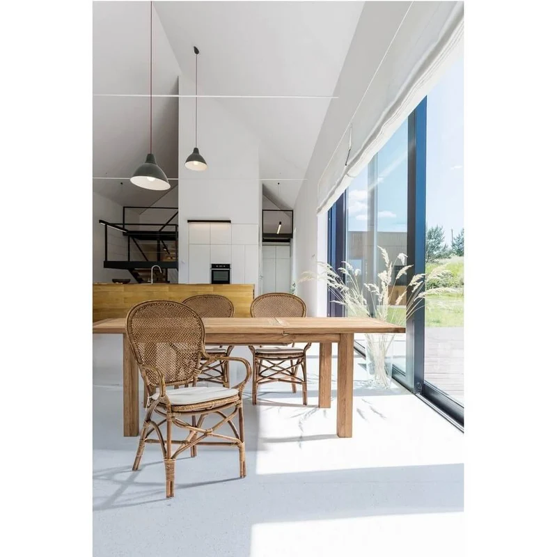 Tavolo Allungabile in Teak Riciclato Rustico 160-220 cm - ABUNDANCE