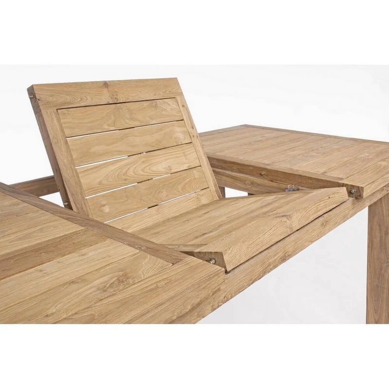 Tavolo Allungabile in Teak Riciclato Rustico 160-220 cm - ABUNDANCE