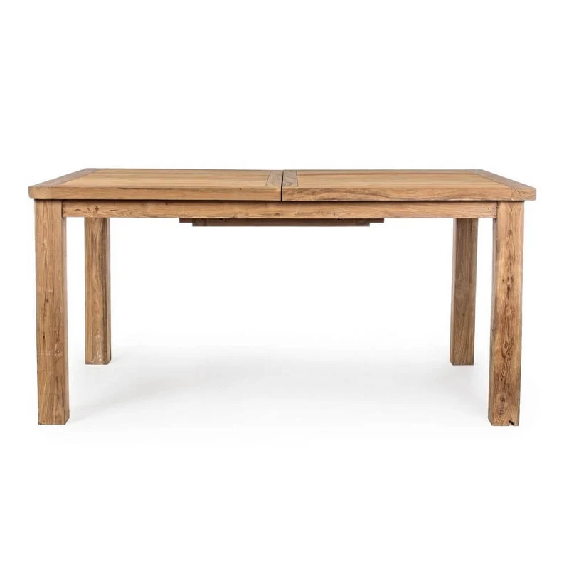 Tavolo Allungabile in Teak Riciclato Rustico 160-220 cm - ABUNDANCE