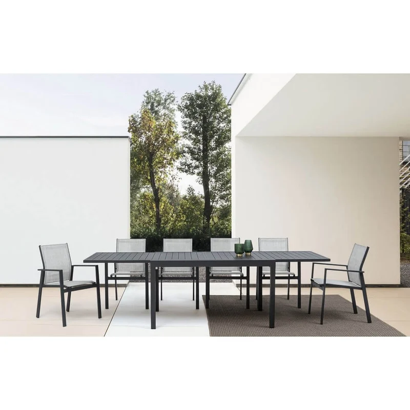 Tavolo da Giardino Allungabile in Alluminio 135-270x90 cm - SEAFARER