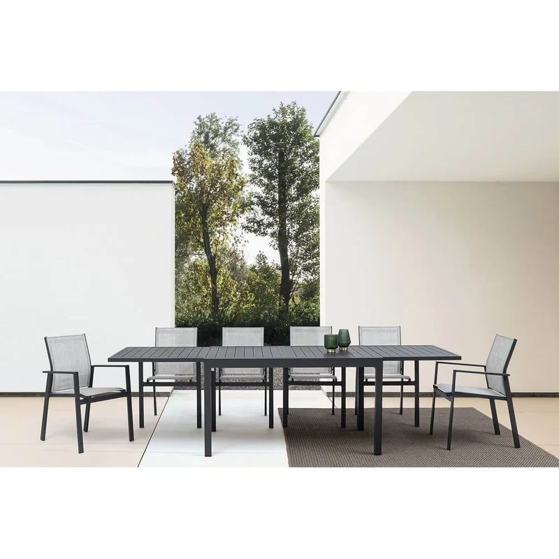 Tavolo da Giardino Allungabile in Alluminio 135-270x90 cm - SEAFARER