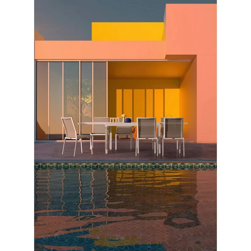 Tavolo da Giardino Allungabile in Alluminio 135-270x90 cm - SEAFARER