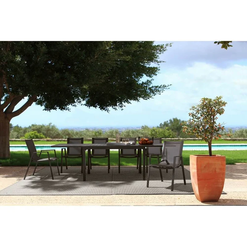 Tavolo da Giardino Allungabile in Alluminio 135-270x90 cm - SEAFARER