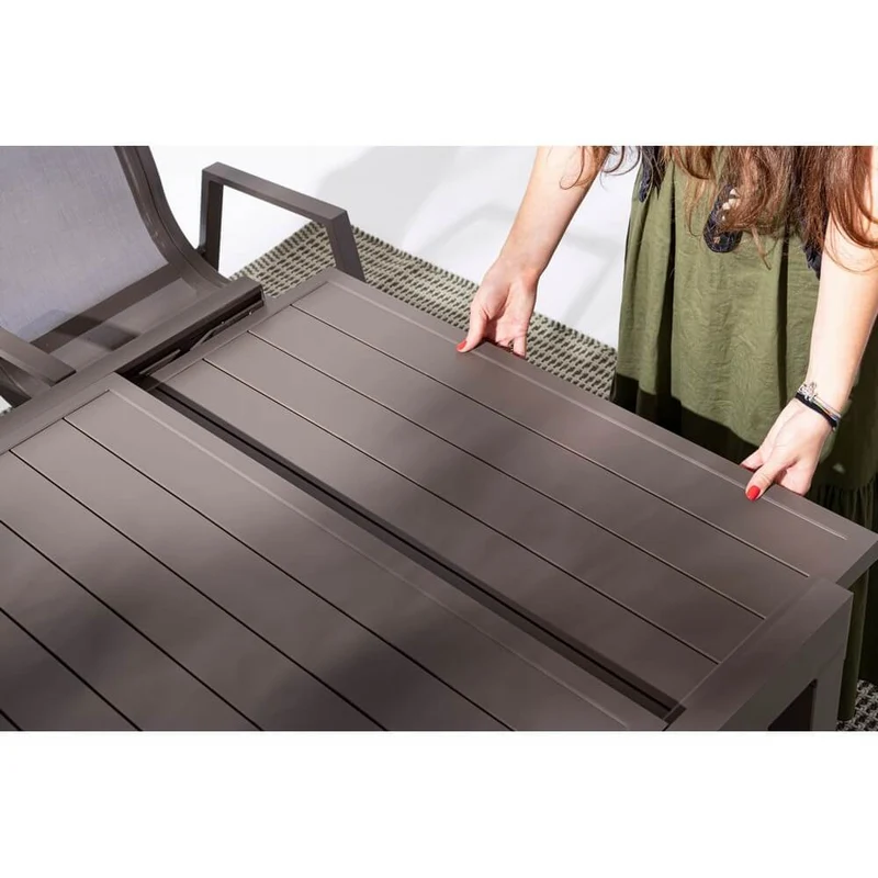 Tavolo da Giardino Allungabile in Alluminio 135-270x90 cm - SEAFARER