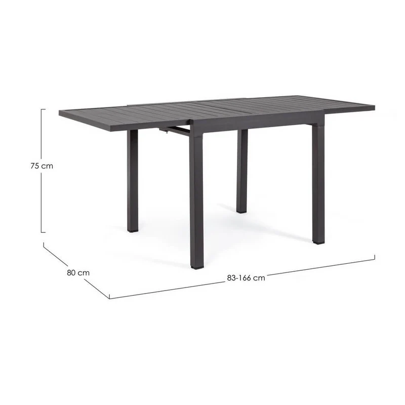 Tavolo da Giardino Allungabile in Alluminio 135-270x90 cm - SEAFARER