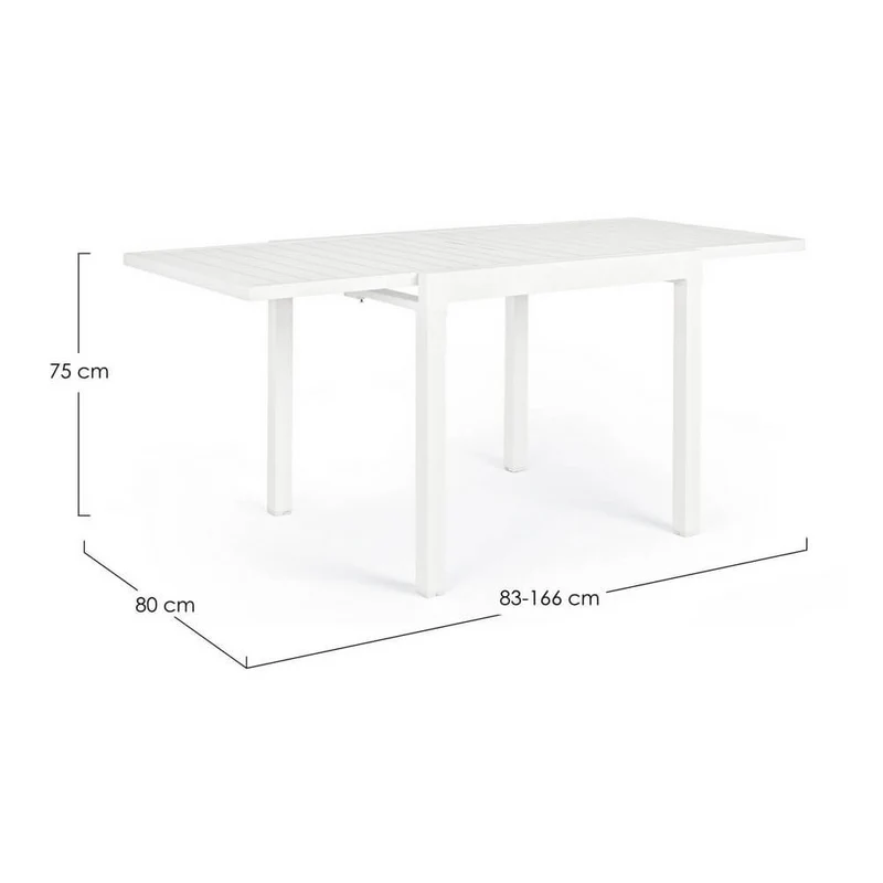Tavolo da Giardino Allungabile in Alluminio 135-270x90 cm - SEAFARER