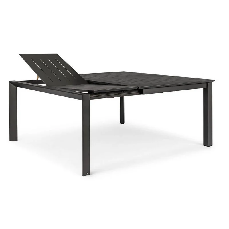 Tavolo da Giardino Allungabile in Alluminio Quadrato Antracite - STRONG