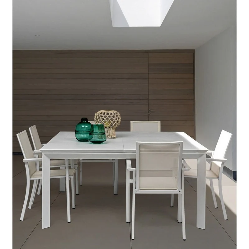 Tavolo da Giardino Allungabile in Alluminio Quadrato Antracite - STRONG