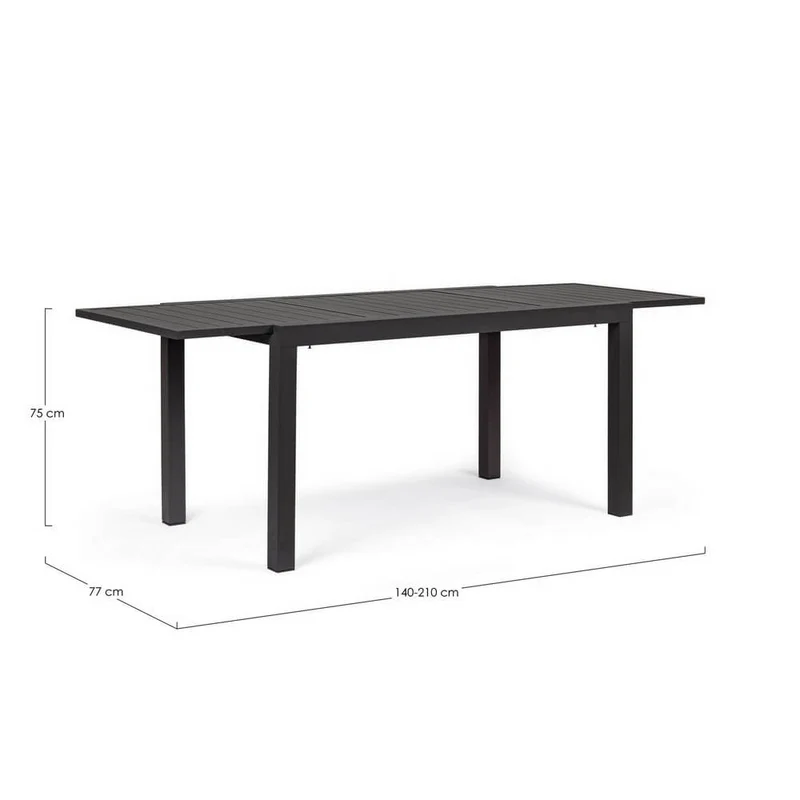 Tavolo da Giardino Allungabile in Alluminio 140-210 cm - NORDIC
