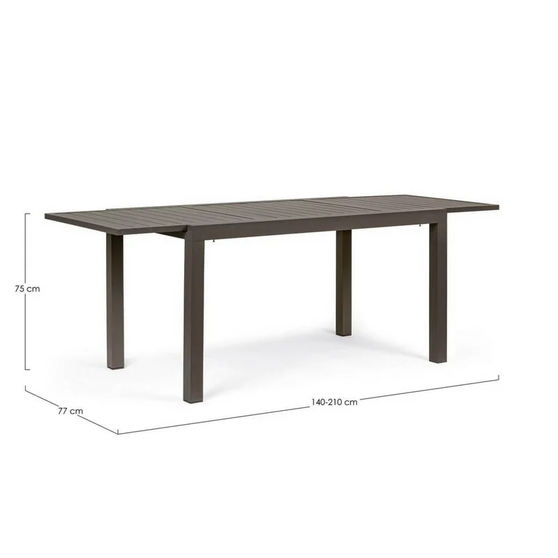 Tavolo da Giardino Allungabile in Alluminio 140-210 cm - NORDIC