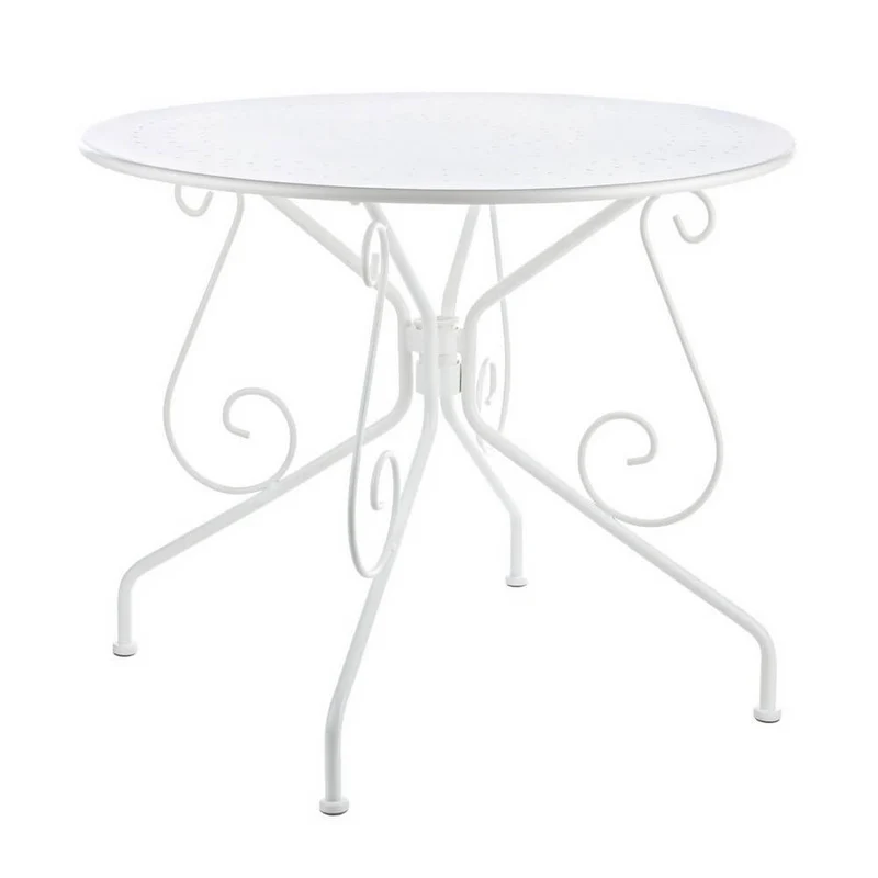Tavolo da Giardino Rotondo in Ferro Battuto Stile Classico - ELEGANT