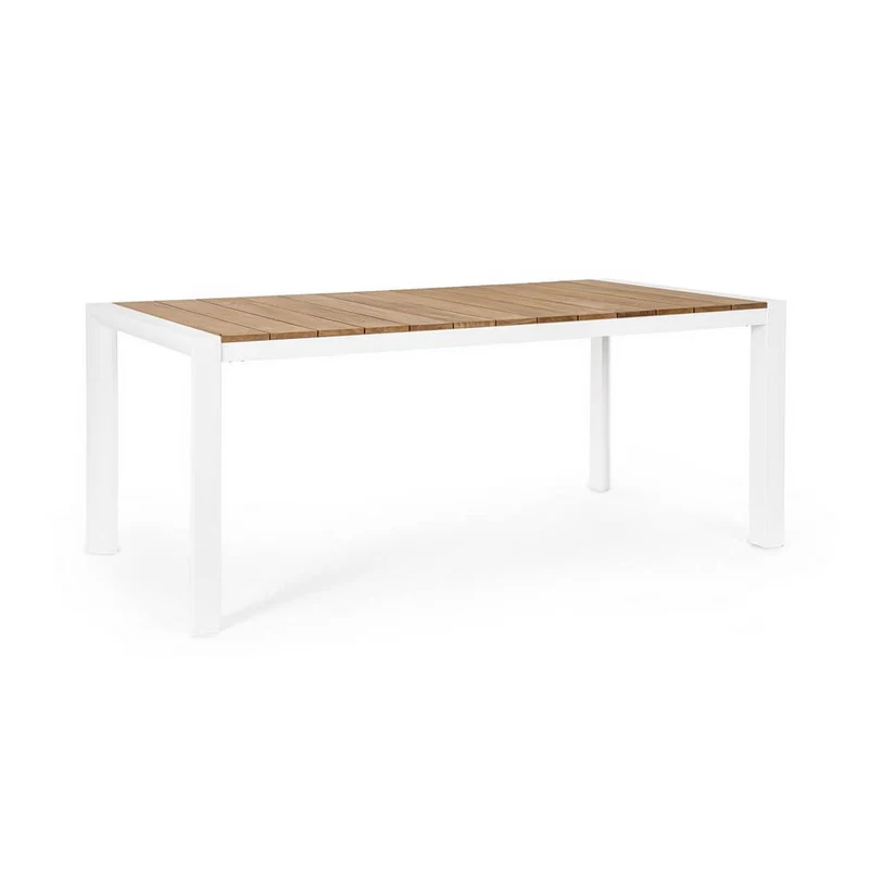 Tavolo da Giardino in Alluminio e Teak 180x90 cm - HIGHLANDER