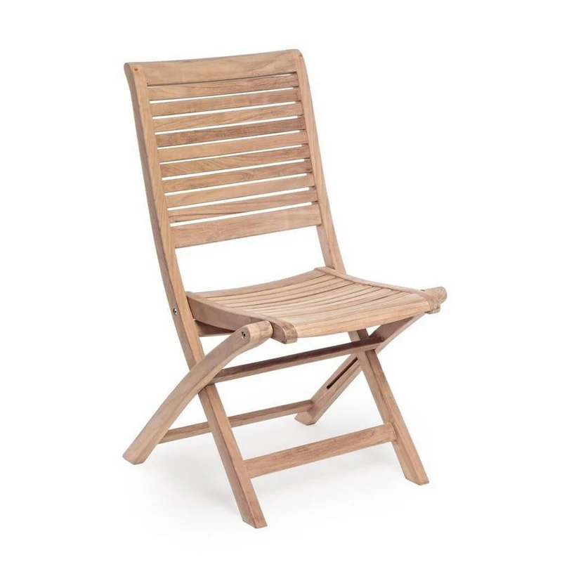Set di 2 Sedie Pieghevoli da Esterno in Legno Teak - CHARMING