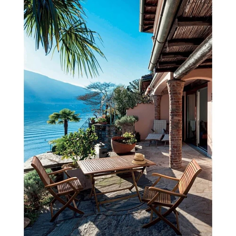 Set di 2 Sedie Pieghevoli con Braccioli in Legno di Acacia da Giardino - SERENITY
