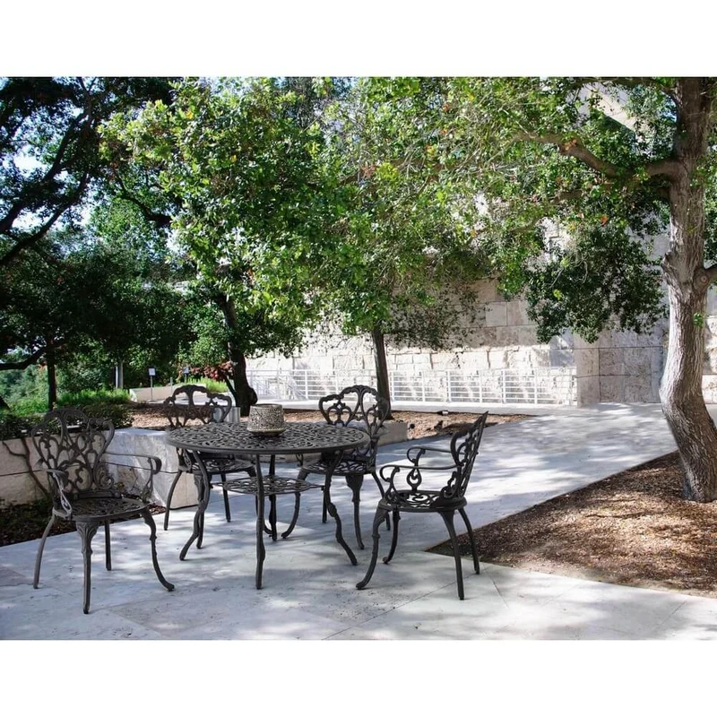 Set di 2 Sedie con Braccioli da Giardino in Alluminio Pressofuso Stile Vittoriano - CLASSIC