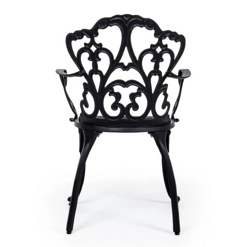 Set di 2 Sedie con Braccioli da Giardino in Alluminio Pressofuso Stile Vittoriano - CLASSIC