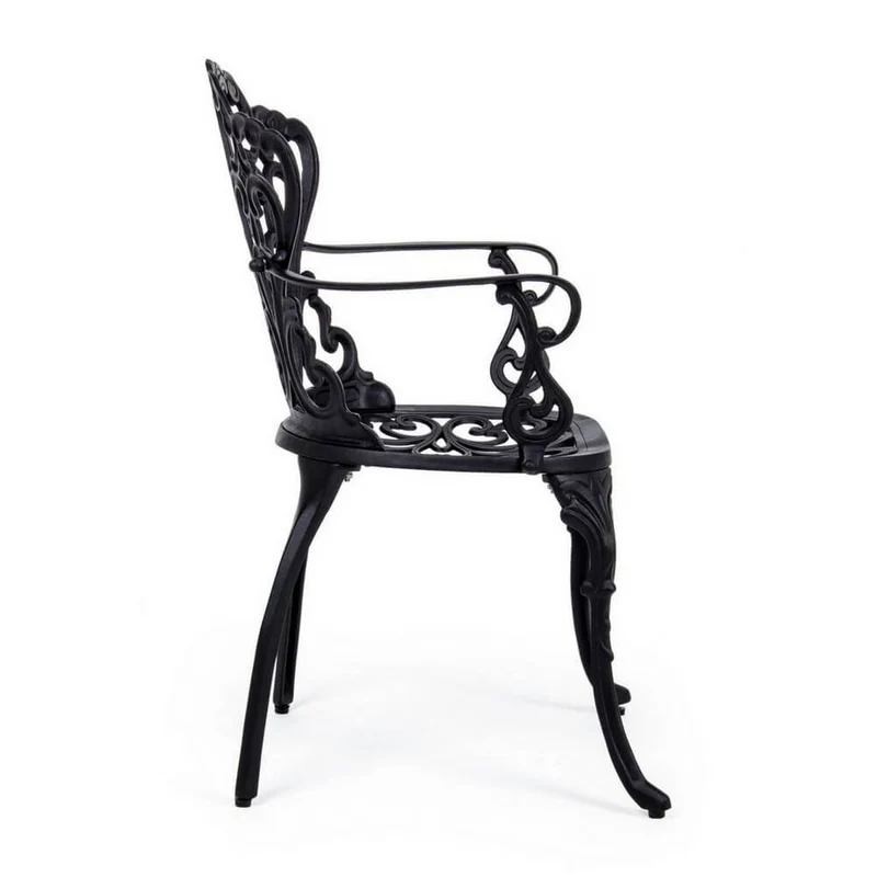 Set di 2 Sedie con Braccioli da Giardino in Alluminio Pressofuso Stile Vittoriano - CLASSIC