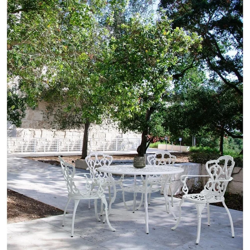 Set di 2 Sedie con Braccioli da Giardino in Alluminio Pressofuso Stile Vittoriano - CLASSIC