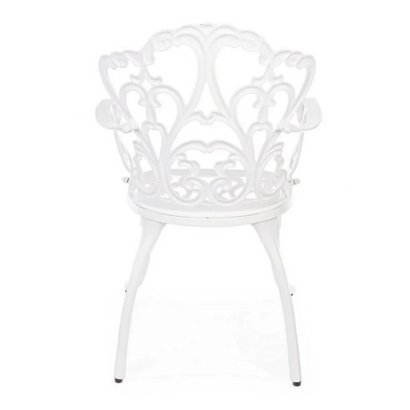Set di 2 Sedie con Braccioli da Giardino in Alluminio Pressofuso Stile Vittoriano - CLASSIC