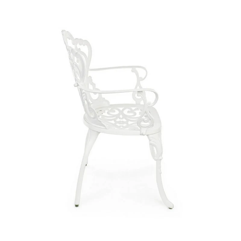 Set di 2 Sedie con Braccioli da Giardino in Alluminio Pressofuso Stile Vittoriano - CLASSIC
