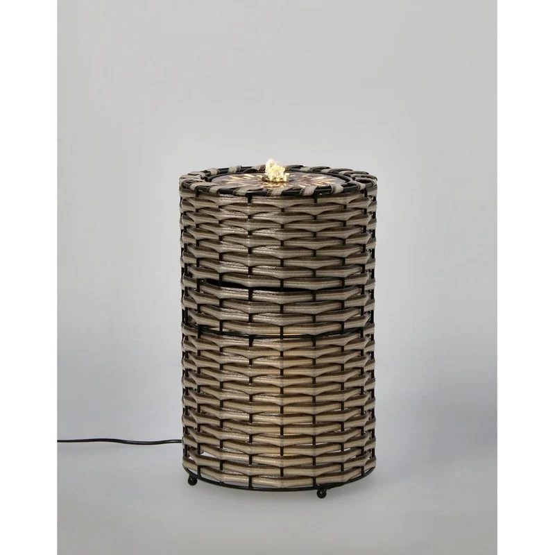 Fontana da Interno Sachiko Cilindrica con LED Ø 26,5 x H 41 cm - GEISHA