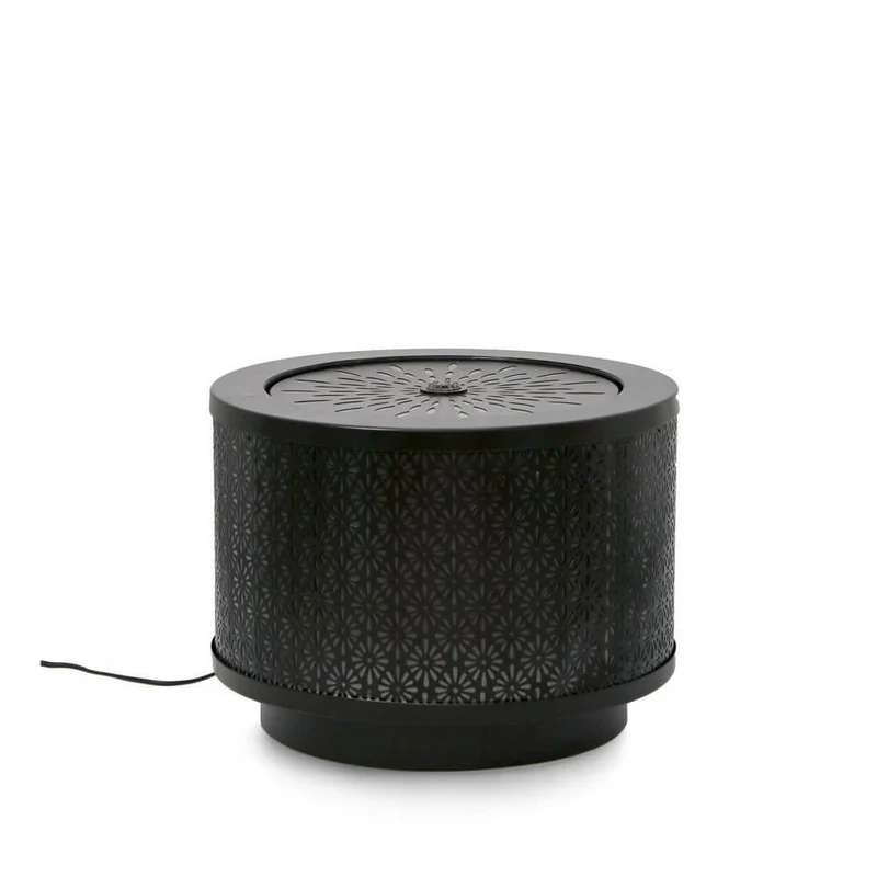 Fontana da Giardino Rotonda in Metallo Nero con LED - ZENITH