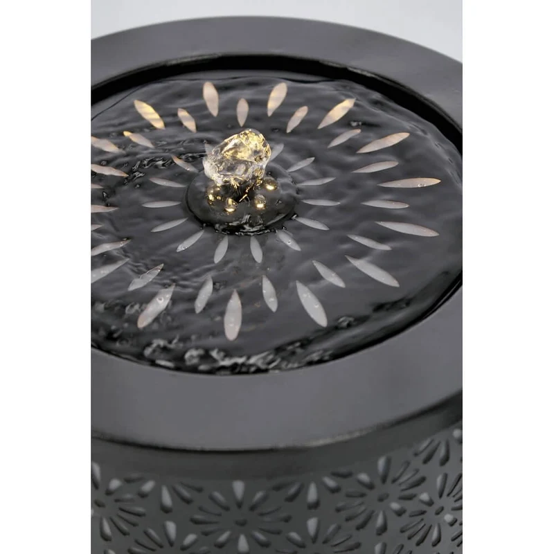 Fontana da Tavolo in Metallo con LED Decorazioni Floreali - ZENITH