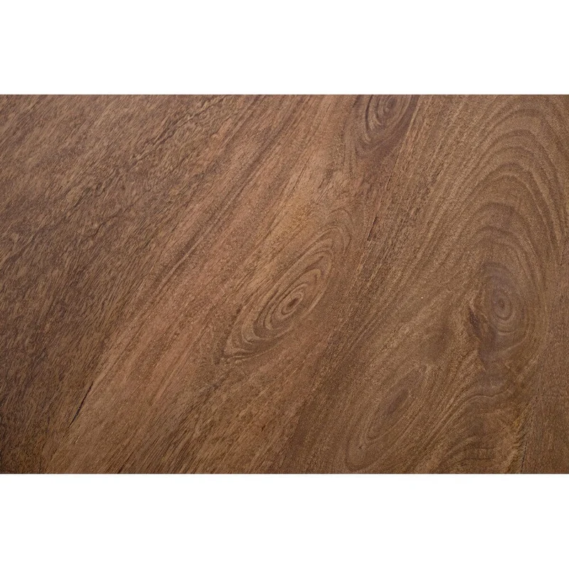 Tavolo rotondo in legno di mango con gambe in acciaio ottone - WESLEY