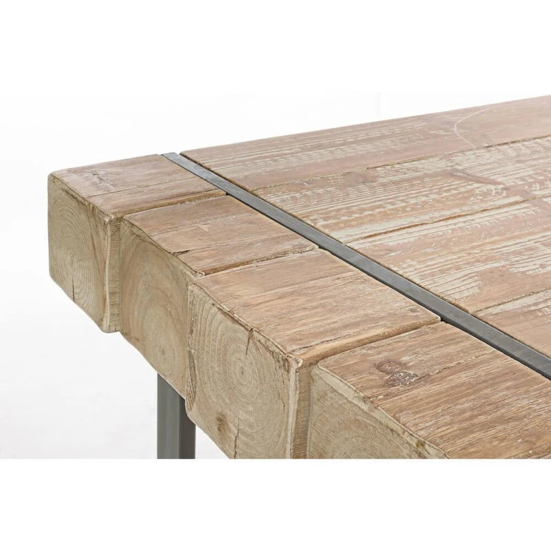 Tavolo da pranzo in legno abete e acciaio 200x90 cm - THEO