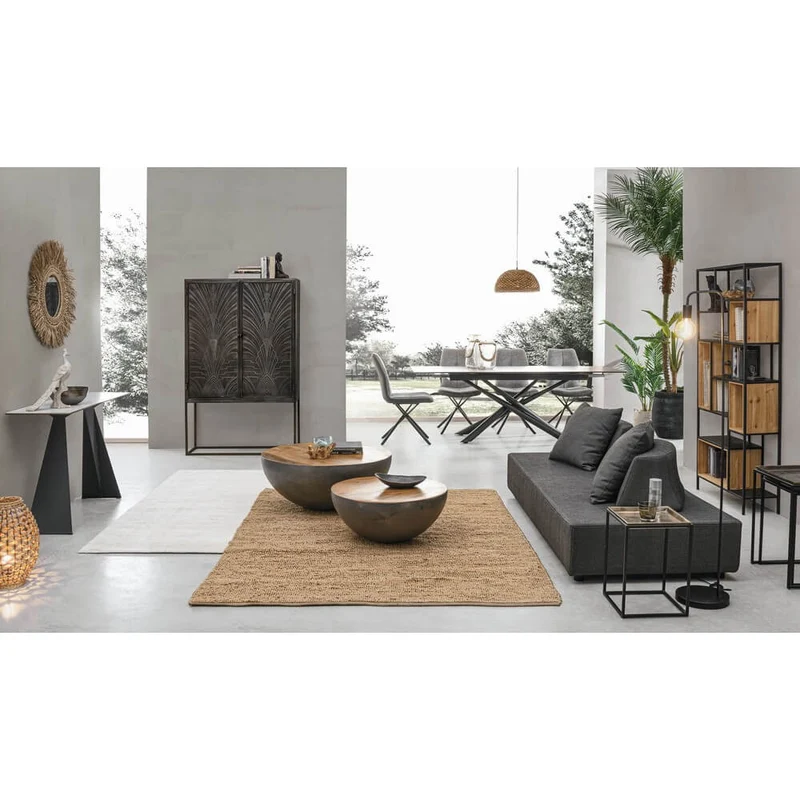 Tavolo Allungabile in Ceramica con Base a Stella in Acciaio - ARLO