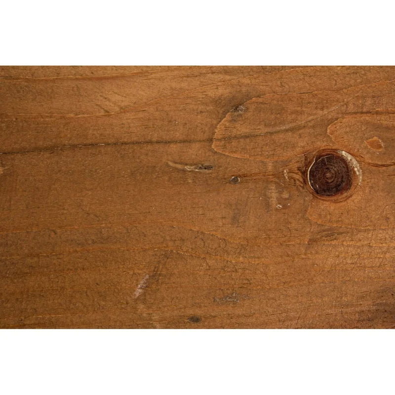 Tavolino Rotondo in Acciaio e Legno Riciclato Base Semisfera - ZEN