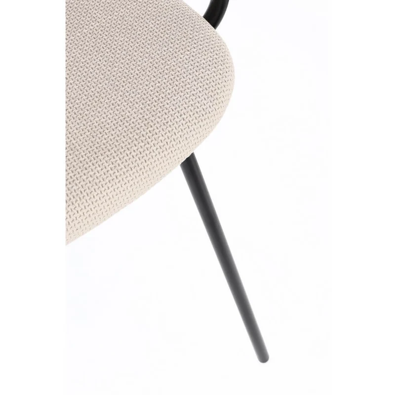 Set di 2 Sedie con Braccioli Metallo Legno e Seduta Imbottita - VIVIANA