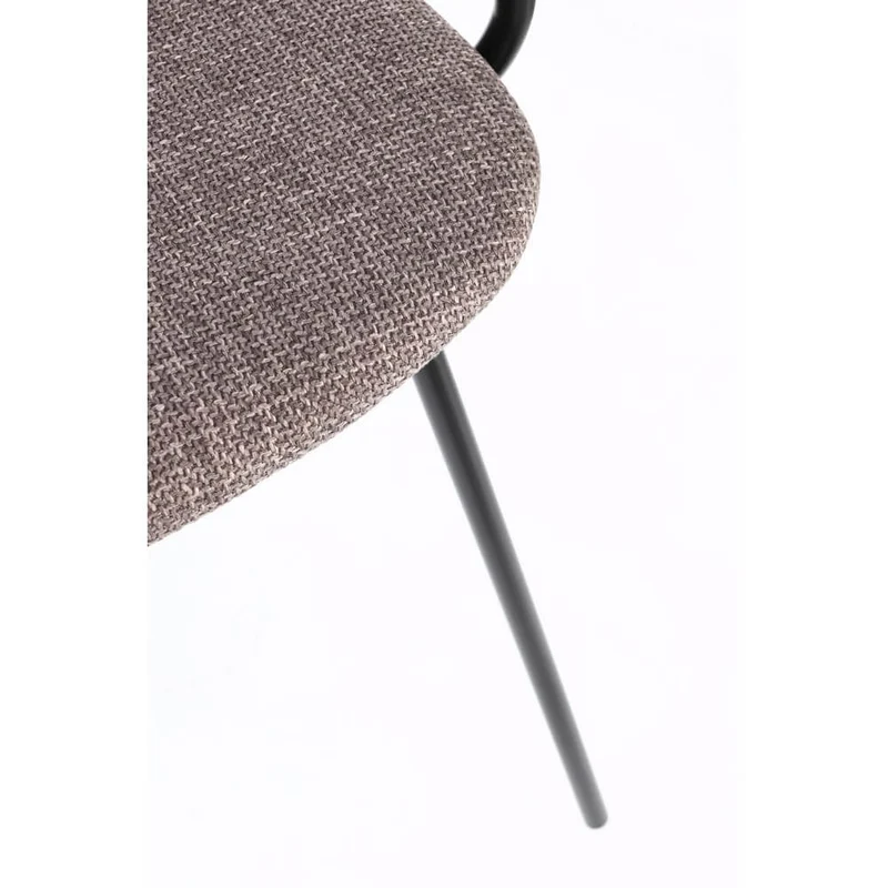 Set di 2 Sedie con Braccioli Metallo Legno e Seduta Imbottita - VIVIANA