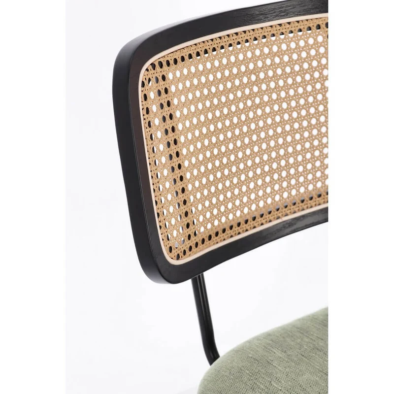 Set di 2 Sedie con Seduta Imbottita e Schienale Effetto Rattan - VIVIANA
